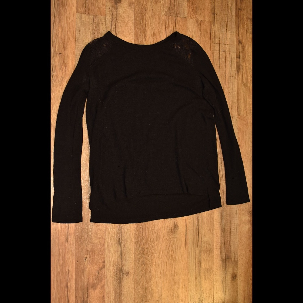 Forever 21 | Black Lace Shoulder Sweater